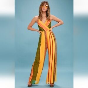 Lulus Yellow Gold Chiffon Jumpsuit